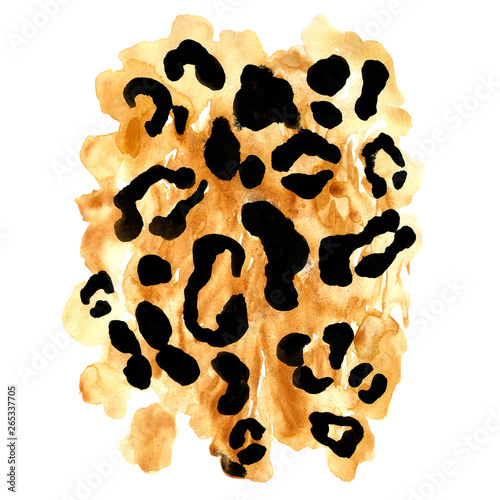 Sticker leopard or cheetah skin print, isolated on white