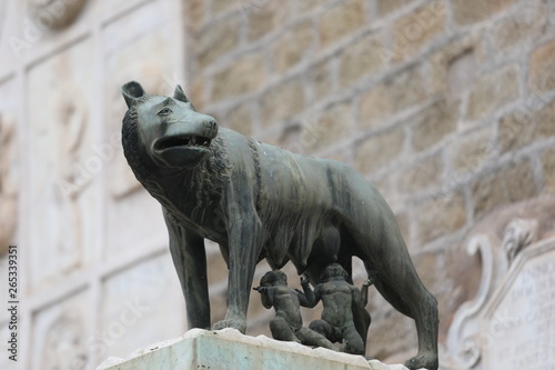 she-wolf in Rome with Remus and Romulus