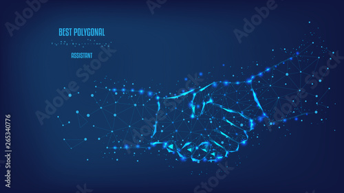 Handshake from triangles and luminous points.