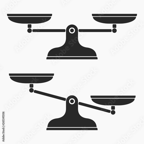 Scale icon vector. Scale vector sign isolated