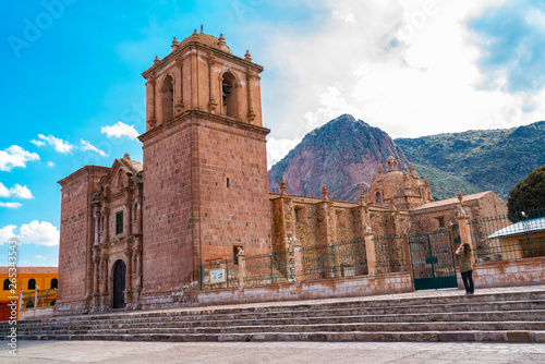 Facade of Santa Isabella Church in Pucara Puno photo