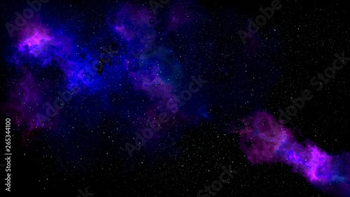 Universe filled with stars, deep space nebula and galaxy