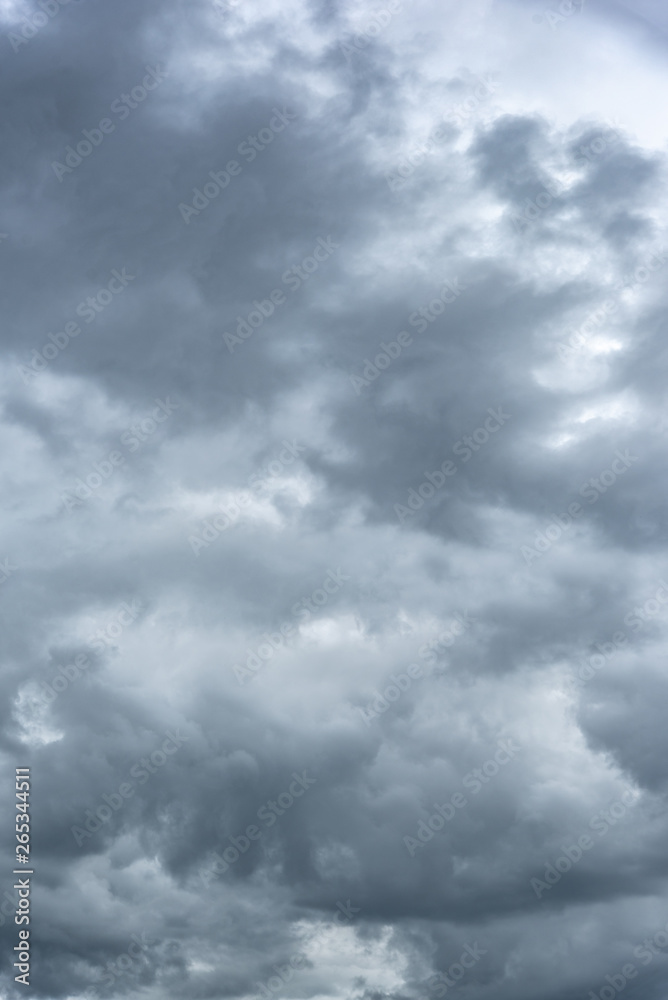 Contrast dramatic cloudy sky. The sky with thunder clouds.