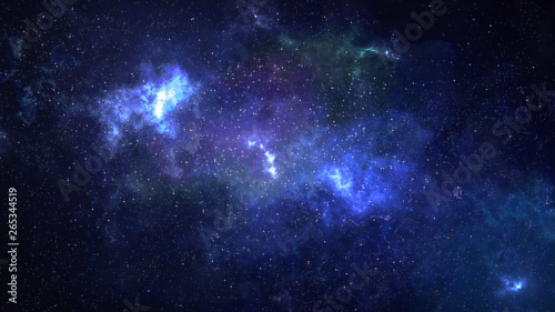 Universe filled with stars  deep space nebula and galaxy