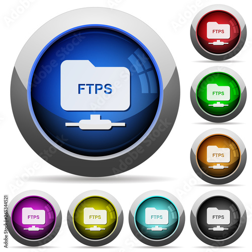 FTP over ssl round glossy buttons