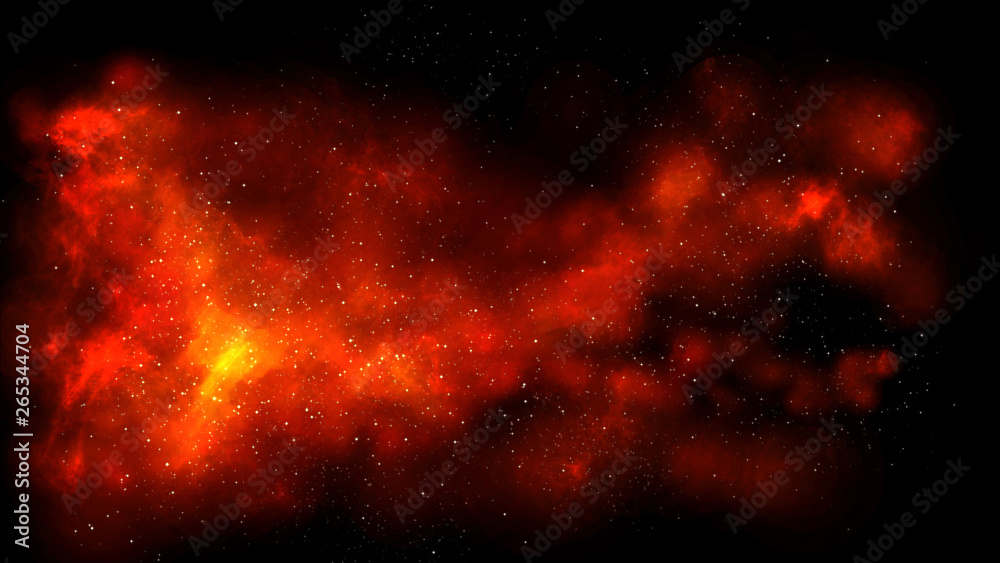 Universe filled with stars, deep space nebula and galaxy