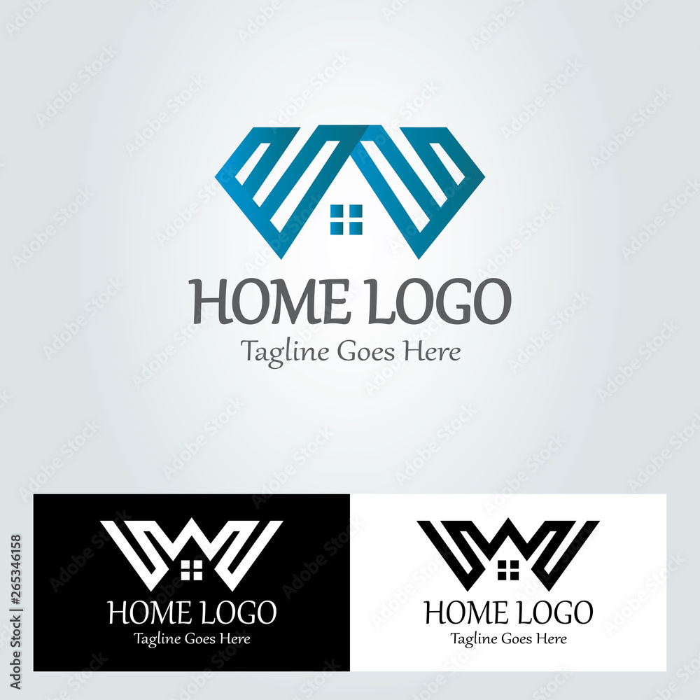 Obraz premium Home logo design template. Vector illustration