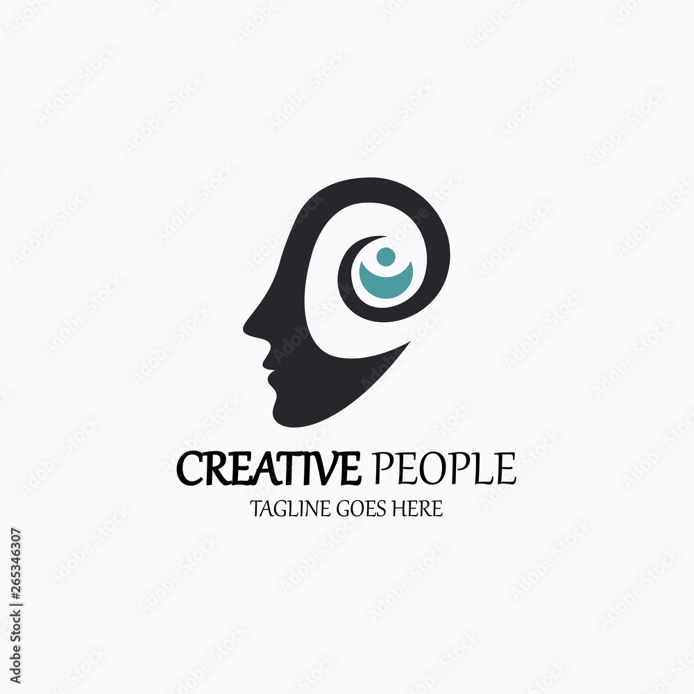 Obraz premium Creative people logo design template. Vector illustration