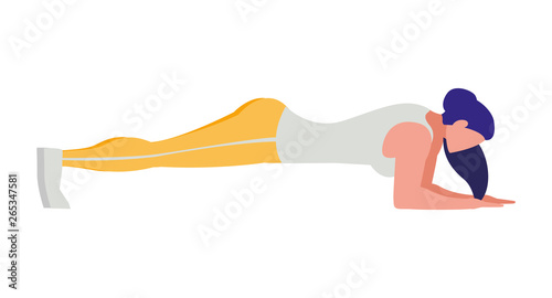 athletic woman doing push-ups