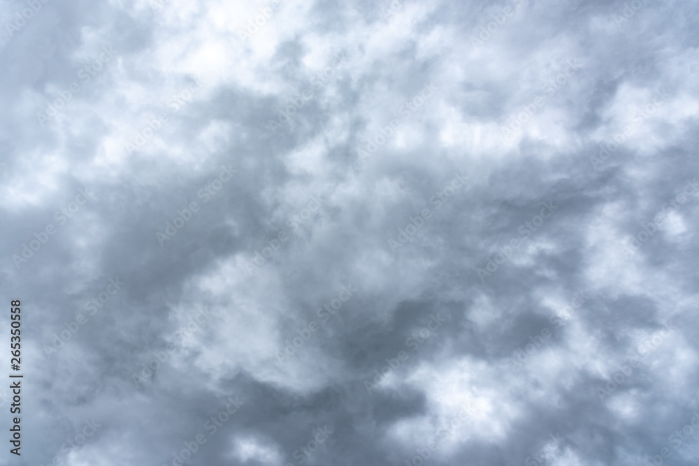 Dark rainy cloudy sky.