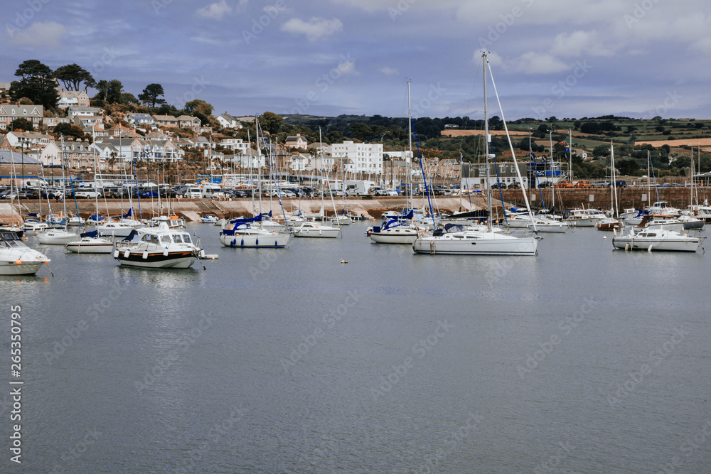 United Kingdom, South West England, Cornwall, view of Penzance harbour and town