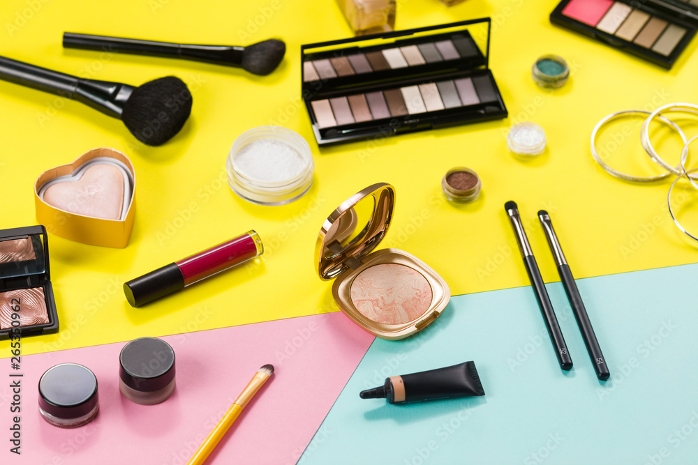 Fashion Makeup Cosmetic Set. Woman Beauty Accessories. Fashion Makeup Cosmetic Set. Woman Beauty Accessories.