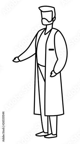 male medicine worker with uniform