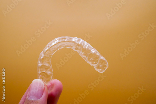 Invisalign retainer teeths, it's a equipment for orthodontist give the patient to orthodontic surgery in dental clinic or hospital