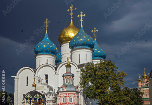 Asuumption cathedral. The Holy Trinity St. Sergius Lavra, city of Sergiev Posad, Russia photo