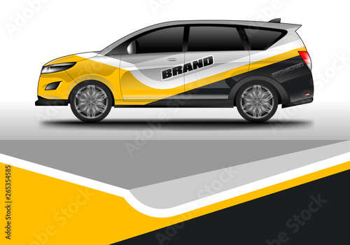 Wrap car racing designs vector . Background designs decal © Alleuy