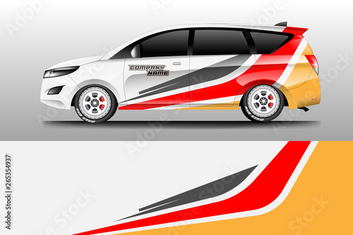 Wrap car racing designs vector . Background designs decal