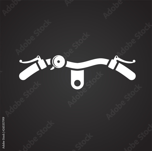 Bicycle bar icon on background for graphic and web design. Simple vector sign. Internet concept symbol for website button or mobile app.