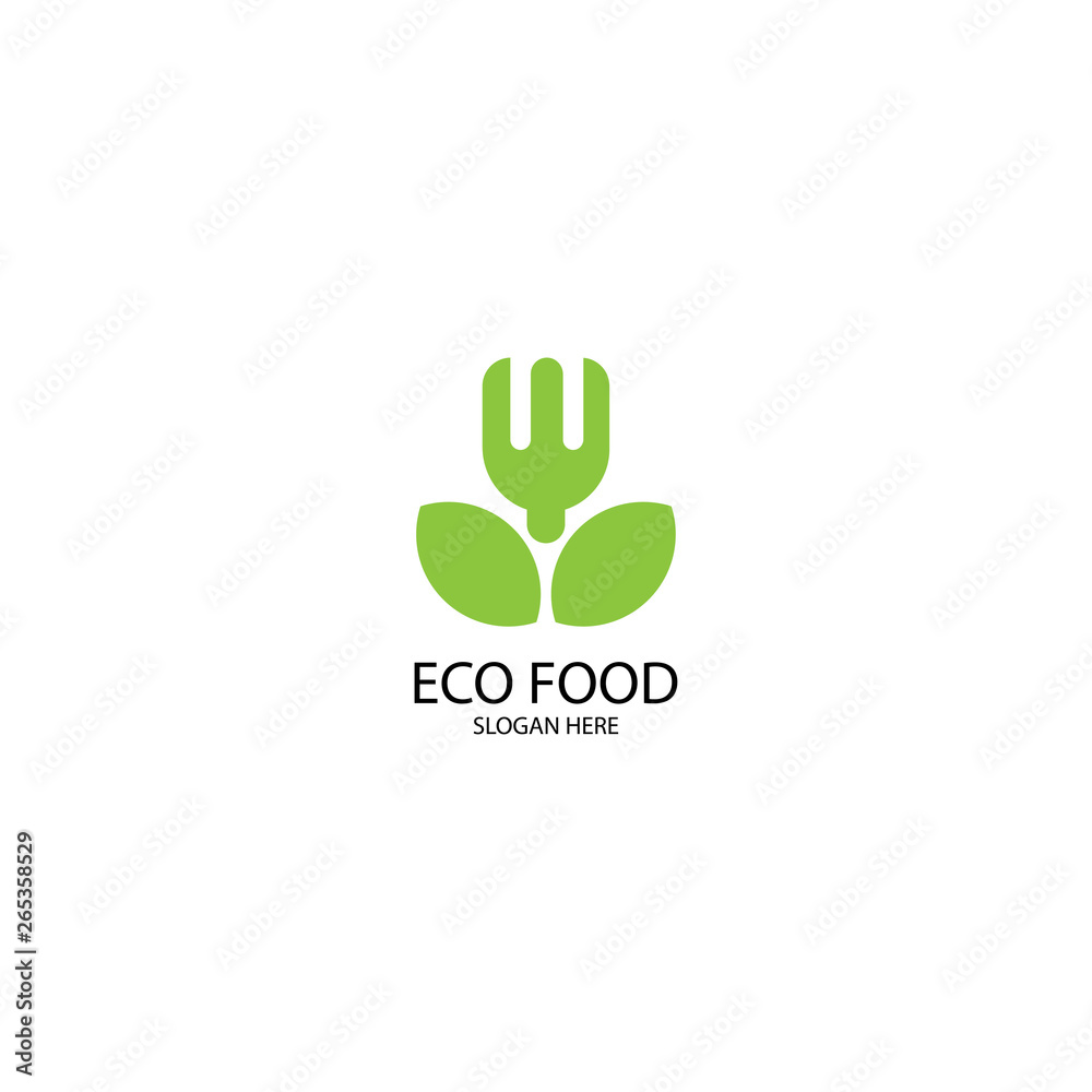 Eco Food logo template, vector illustration - Vector Eco Food logo template, vector illustration - Vector