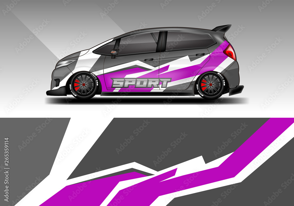 Car wrap decal design vector. Graphic abstract background kit designs for vehicle Car wrap decal design vector. Graphic abstract background kit designs for vehicle
