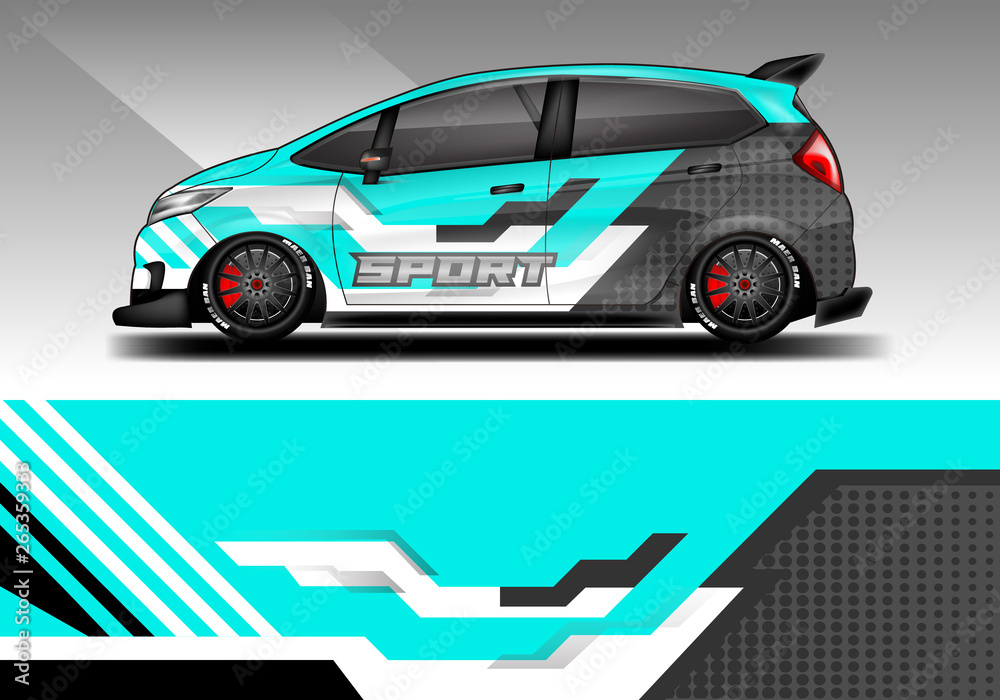 Car wrap decal design vector. Graphic abstract background kit designs for vehicle Car wrap decal design vector. Graphic abstract background kit designs for vehicle
