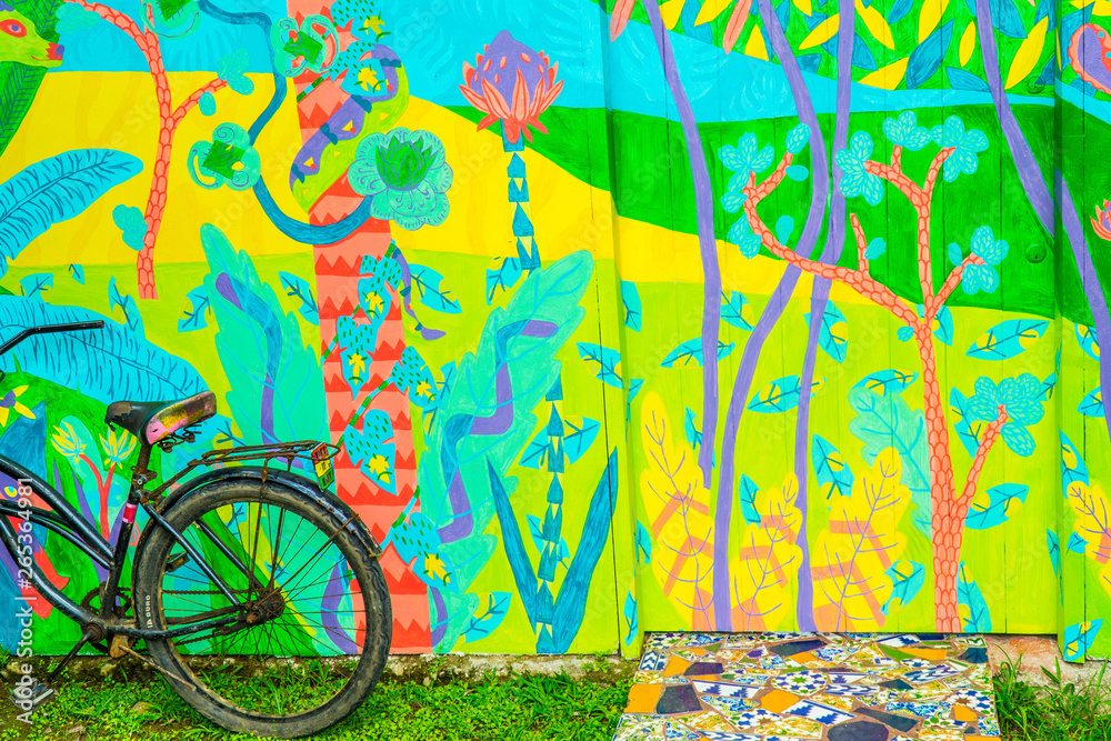 abstract background with bicycle