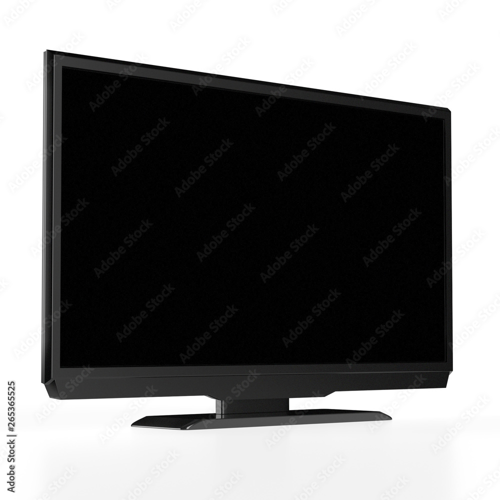 LED LCD tv isolated on white background. 3D rendering LED LCD tv isolated on white background. 3D rendering