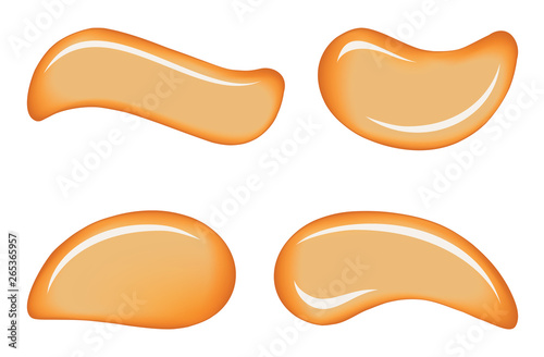 White skin cosmetic cream vector drops