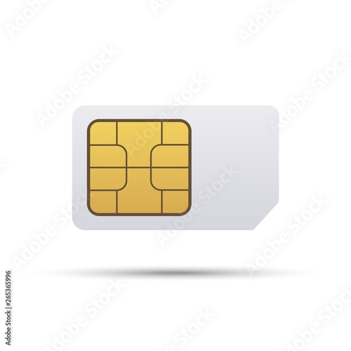 Simcard icon on white