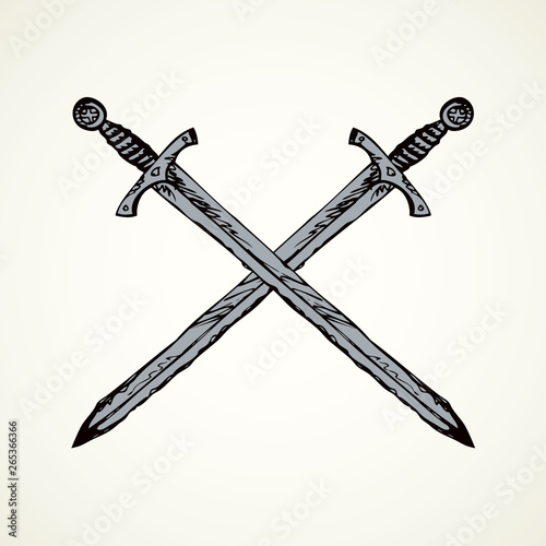 Old Epee. Vector drawing