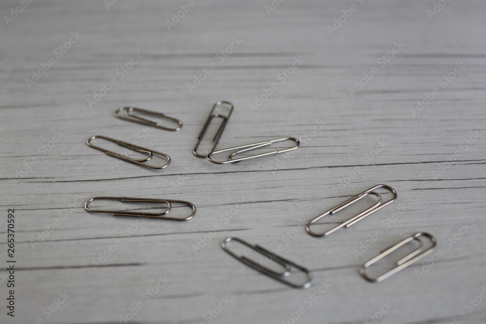 paper clips on a white background paper clips on a white background