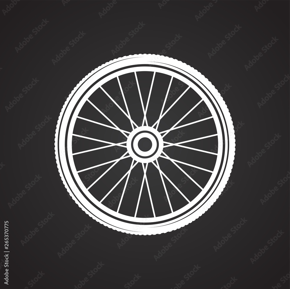 Bicycle wheel icon on background for graphic and web design. Simple vector sign. Internet concept symbol for website button or mobile app. Bicycle wheel icon on background for graphic and web design. Simple vector sign. Internet concept symbol for website button or mobile app.