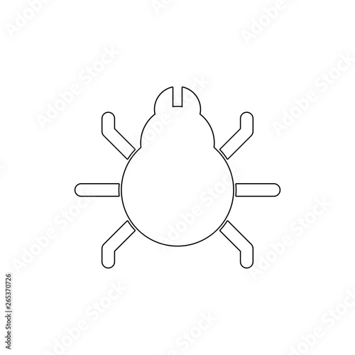 animal bug code debug insect outline icon. Signs and symbols can be used for web, logo, mobile app, UI, UX