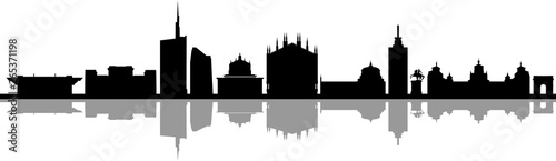 Mailand City Skyline Silhouette