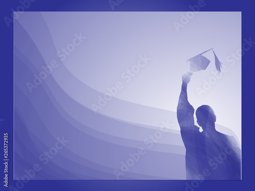 Graduation silhouette background.