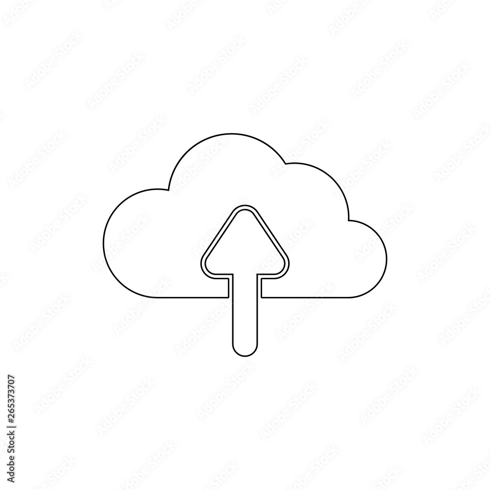 cloud drive file sharing up arrow outline icon. Signs and symbols can be used for web, logo, mobile app, UI, UX cloud drive file sharing up arrow outline icon. Signs and symbols can be used for web, logo, mobile app, UI, UX