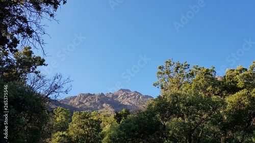 Paisaje único en montañas nevadas