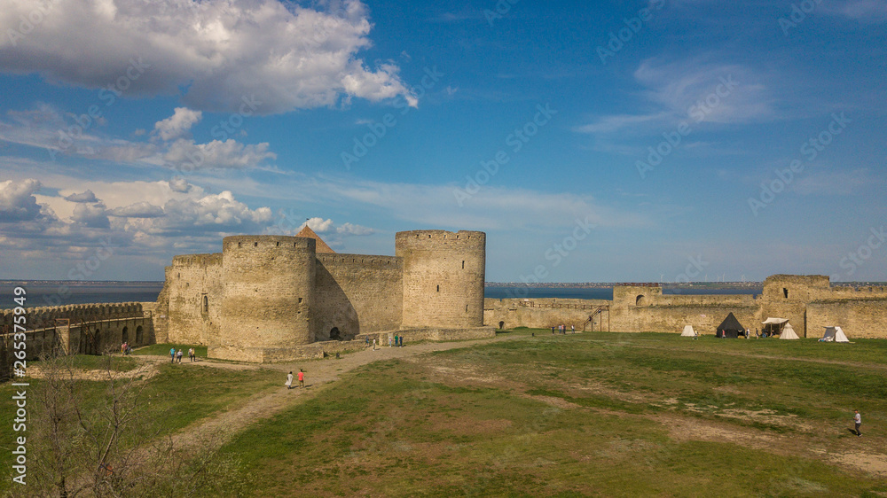 Ukraine. Belgorod-Dniester. View of the Akkerman fortress from the drone. Types of Ukraine. Tourism in the country