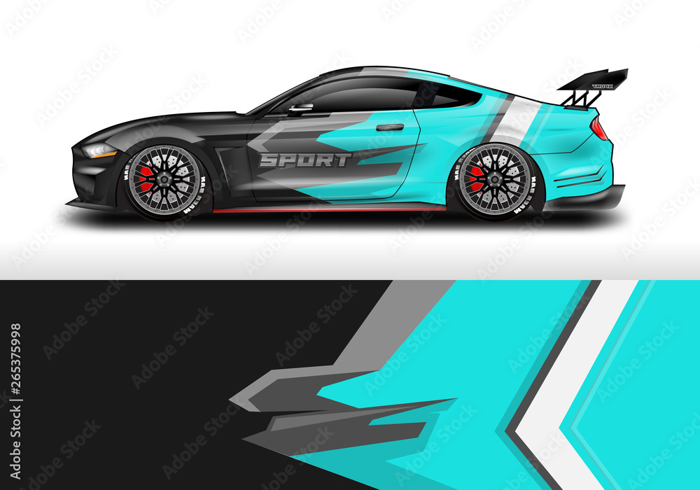 Livery decal car vector , supercar, rally, drift . Graphic abstract stripe racing background . Livery decal car vector , supercar, rally, drift . Graphic abstract stripe racing background .