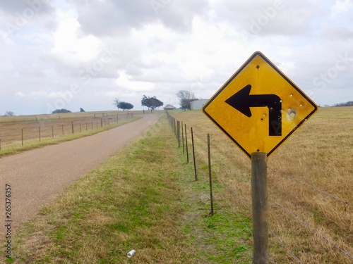 Texas Hill Country Road Sign