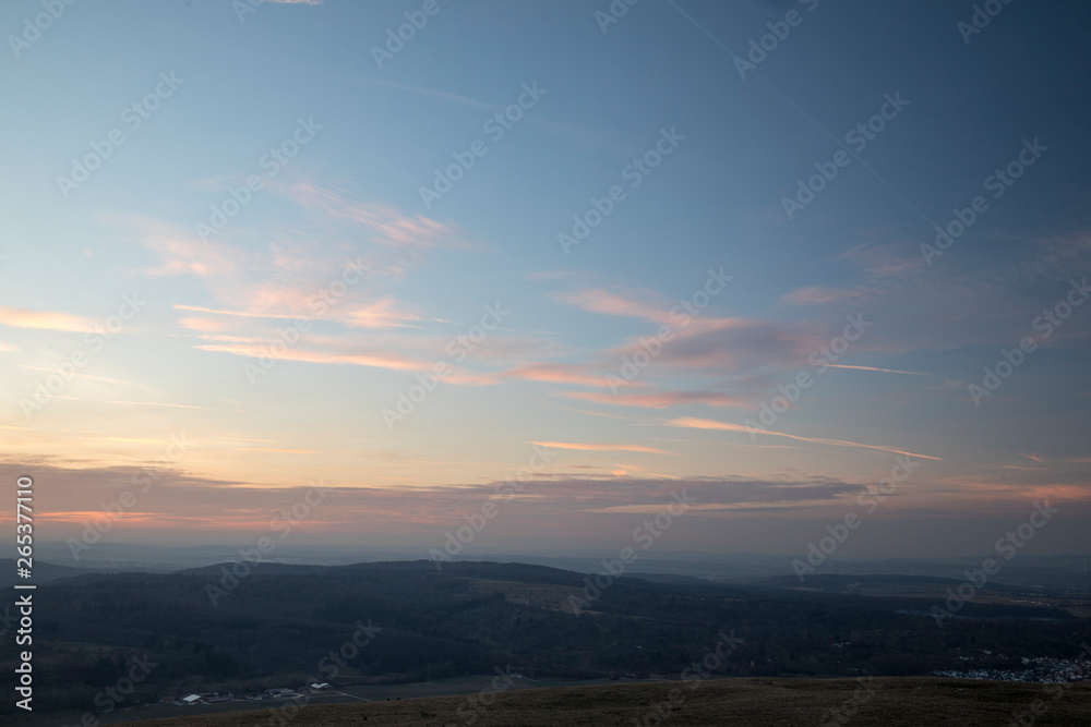 Sonnenuntergang im Albvorland