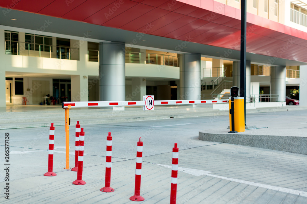 custom made wallpaper toronto digitalcar park automatic entry system. Security system for building access - barrier gate stop with toll booth, traffic cones.