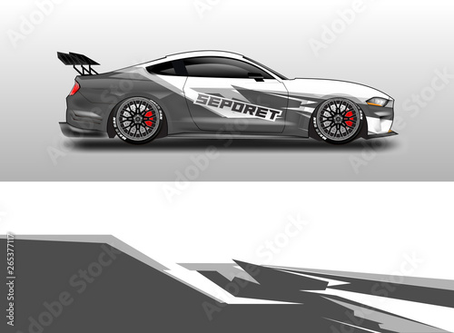 Livery decal car vector   supercar  rally  drift . Graphic abstract stripe racing background . 