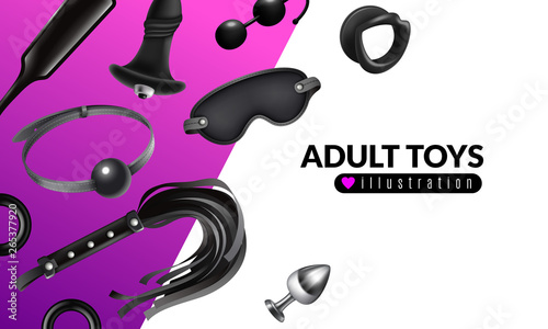 Adult Toys Vector Illustration