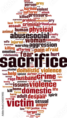 Sacrifice word cloud