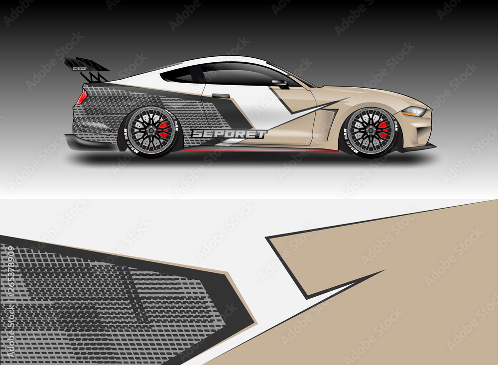 Car wrap designs vector . File ready to print and editable . Eps 10