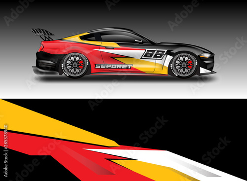 Car wrap designs vector . File ready to print and editable . Eps 10