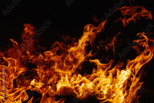 On fire. Themes of fire, disaster and extreme events. Background with copy space