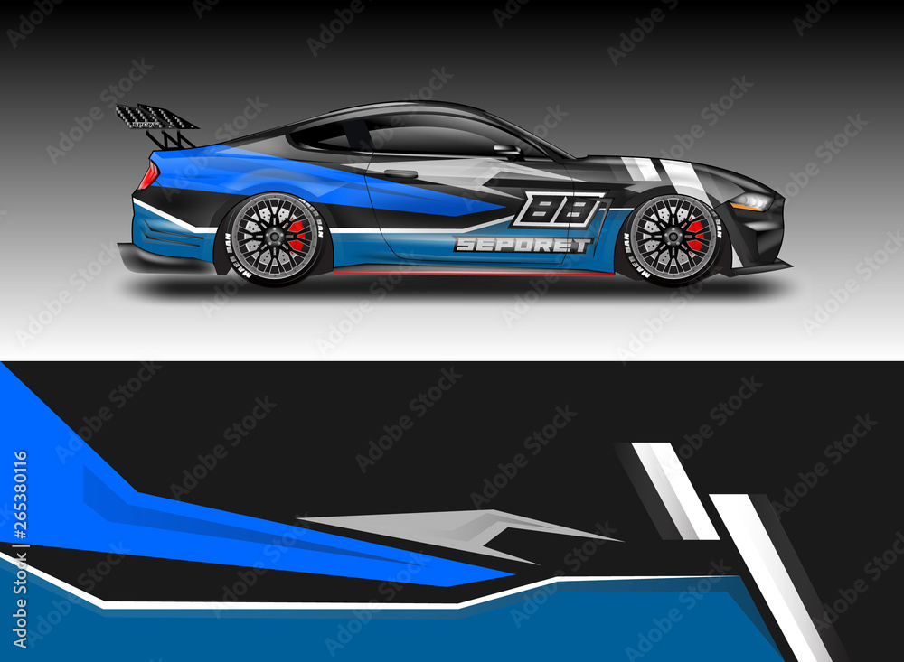 Fototapeta premium Car wrap designs vector . File ready to print and editable . Eps 10