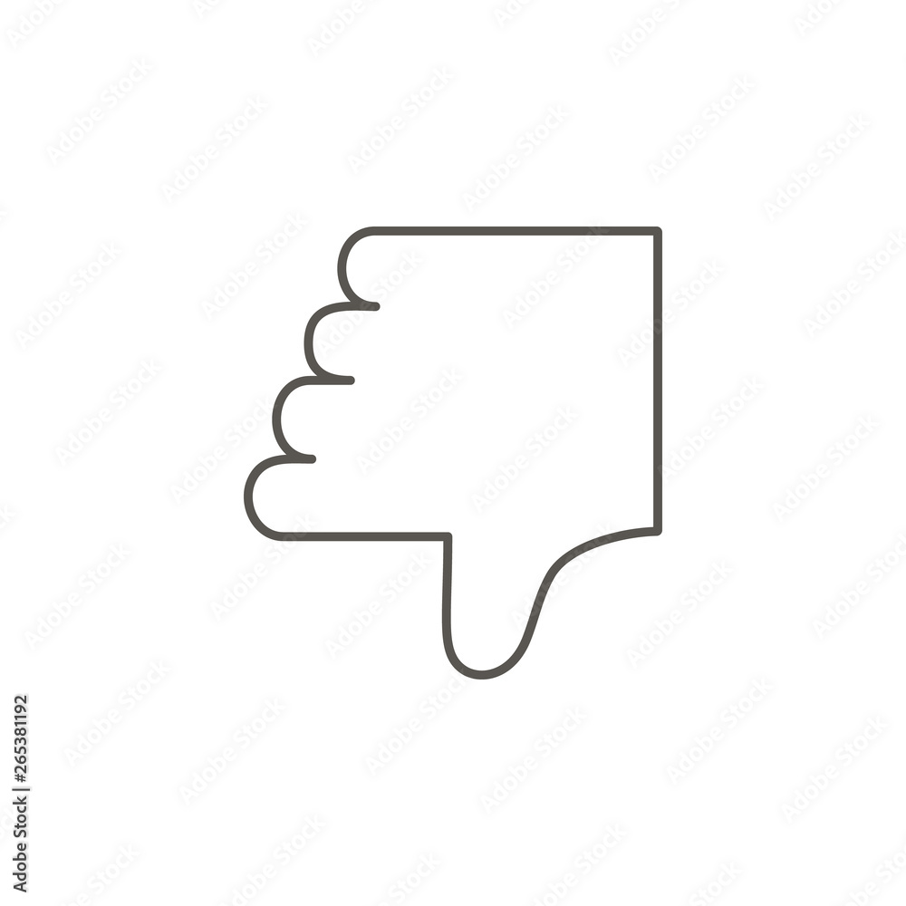 Dislike, arm vector icon. Element of simple icon for websites, web design, mobile app, info graphics. Thick line icon for website design and development Dislike, arm vector icon. Element of simple icon for websites, web design, mobile app, info graphics. Thick line icon for website design and development